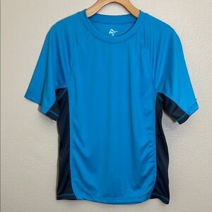 NWT Kanu Surf Blue Rashguard Beach UPF 50+ Swim Shirt